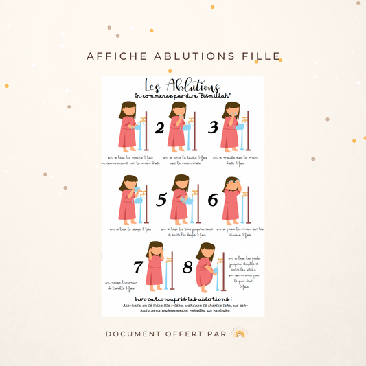 Affiche ablution petites filles