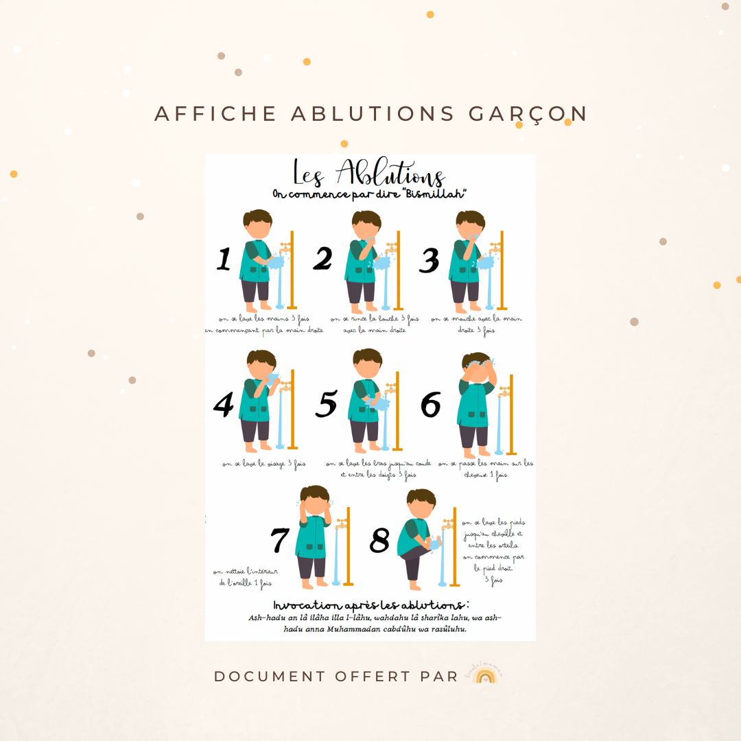 Affiche ablution petits garçons