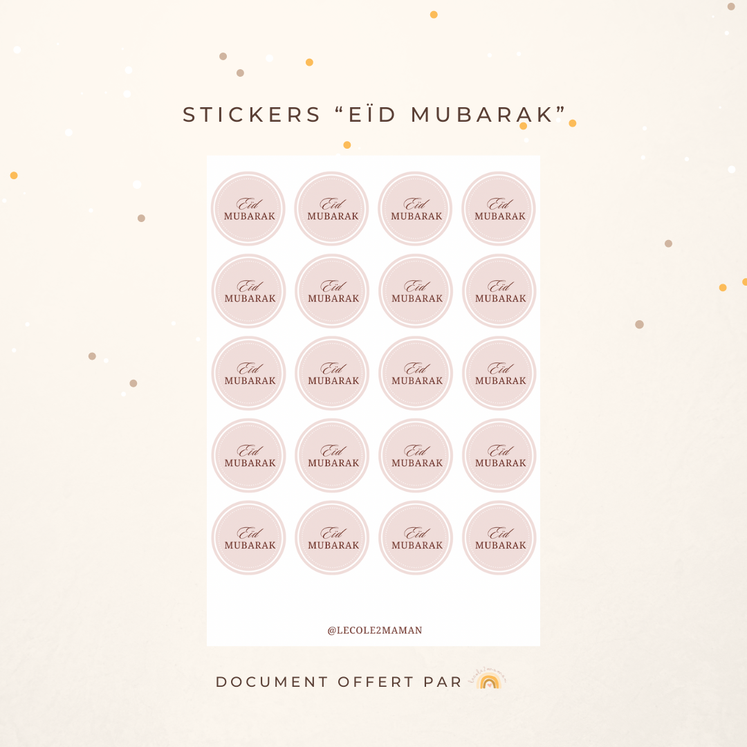 Stickers "Eïd Mubarak"