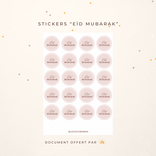 Stickers "Eïd Mubarak"